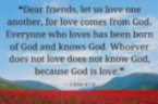 “Beloved, Let Us LOVE One Another”